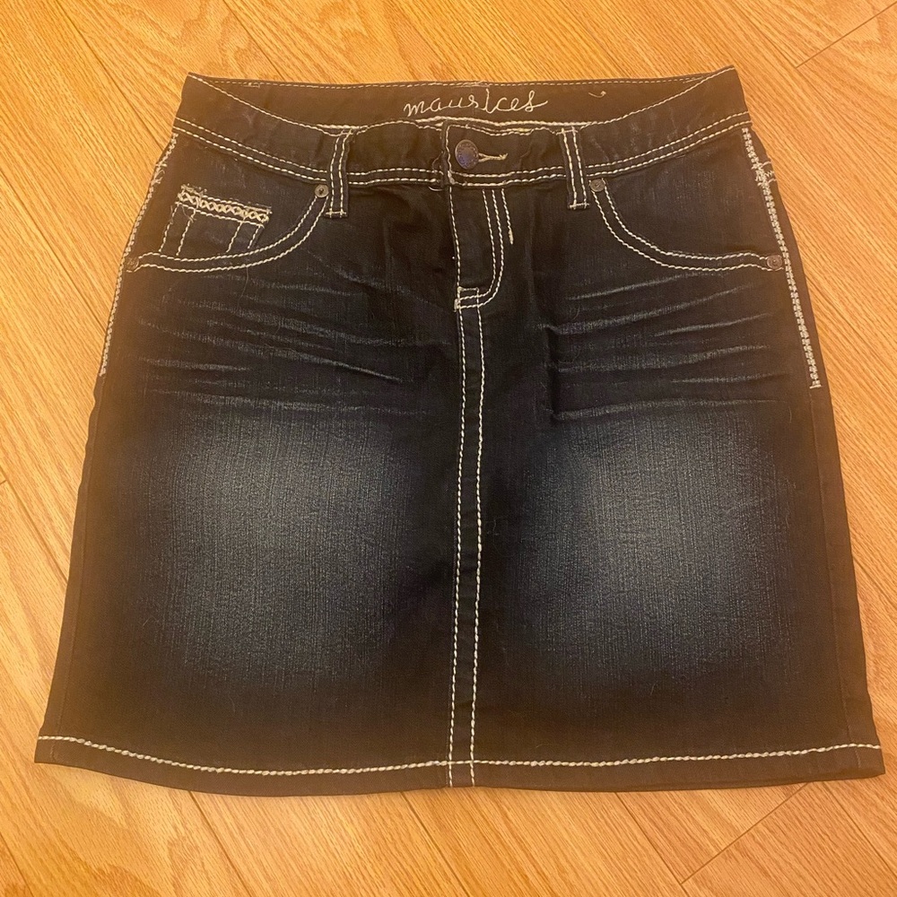 Maurices Dark Wash Denim Skirt